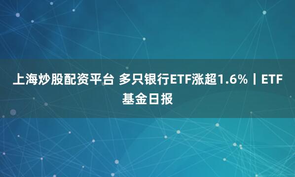 上海炒股配资平台 多只银行ETF涨超1.6%丨ETF基金日报