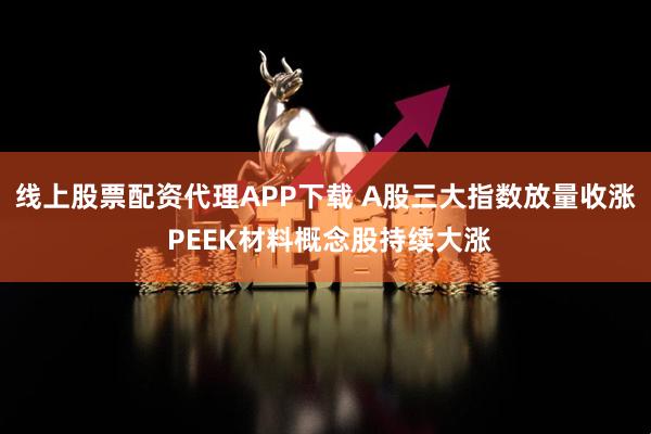 线上股票配资代理APP下载 A股三大指数放量收涨 PEEK材料概念股持续大涨